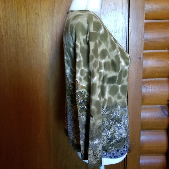 Ash & Sara Pullover Shirt Multicolored Floral Sz M - Picture 7 of 7